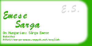 emese sarga business card