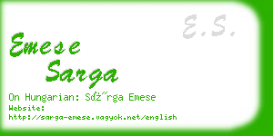 emese sarga business card